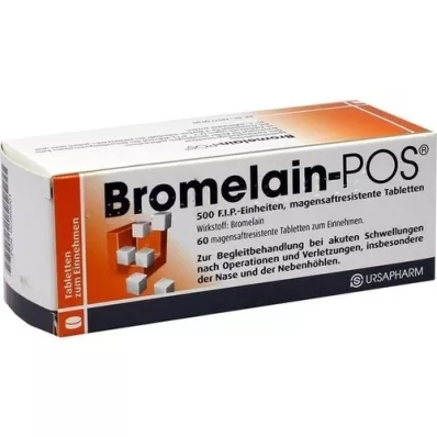 BROMELAIN POS gastro-resistant tablets, 60 pcs BROMELAIN POS gastro-resistant tablets, 60 pcs