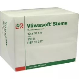 VLIWASOFT Stoma compresses 10x10 cm 4-fold, 100 pieces