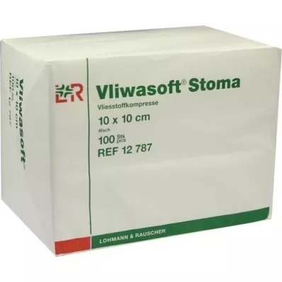 VLIWASOFT Stoma compresses 10x10 cm 4-fold, 100 pieces