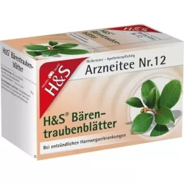H&amp;S Bearberry tea filter bag, 20X2.7 g