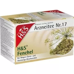 H&amp;S Fennel tea unmixed filter bag, 20X2.2 g