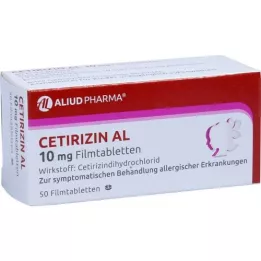 CETIRIZIN AL 10 mg film-coated tablets, 50 pcs