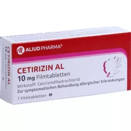 CETIRIZIN AL 10 mg film-coated tablets, 7 pcs