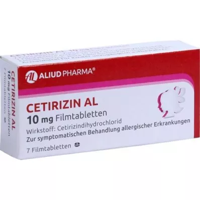 CETIRIZIN AL 10 mg film-coated tablets, 7 pcs CETIRIZIN AL 10 mg film-coated tablets, 7 pcs