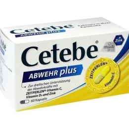 CETEBE ABWEHR plus vitamin C + vitamin D3 + zinc caps., 60 pcs