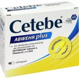 CETEBE ABWEHR plus vitamin C + vitamin D3 + zinc caps., 120 pcs