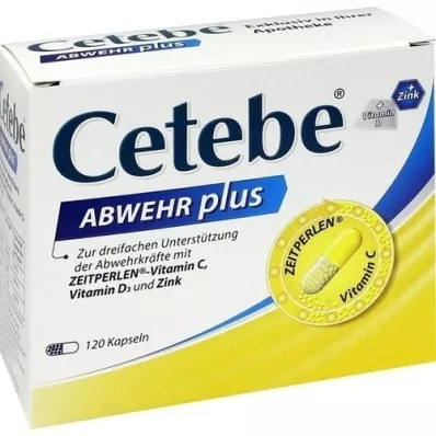 CETEBE ABWEHR plus vitamin C + vitamin D3 + zinc caps., 120 pcs