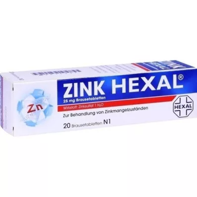 ZINK HEXAL Effervescent tablets, 20 pcs