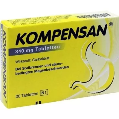 KOMPENSAN Tablets 340 mg, 20 pcs KOMPENSAN Tablets 340 mg, 20 pcs