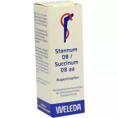 STANNUM D 8 succinum D 8 aa eye drops, 10 ml