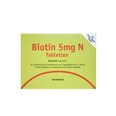 BIOTIN 5 mg N tablets, 150 pc BIOTIN 5 mg N tablets, 150 pc
