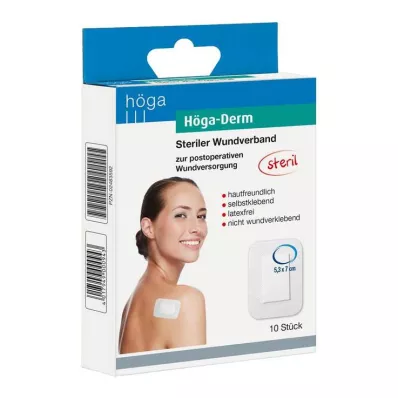 HÖGA-DERM Sterile plaster 53x70 mm, 10 pcs