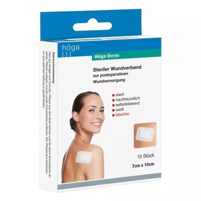 HÖGA-DERM Sterile plaster 70x100 mm, 10 pcs