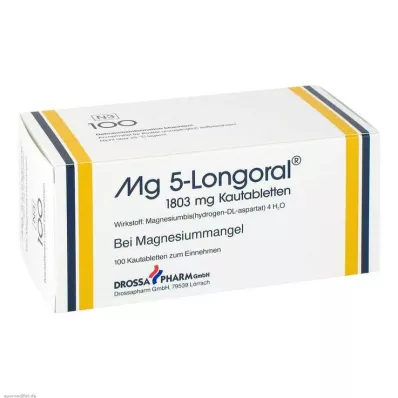 MG 5 LONGORAL Chewable tablets, 100 pcs MG 5 LONGORAL Chewable tablets, 100 pcs