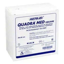 QUADRA MED square 38x38 mm strips Master Aid, 100 pcs