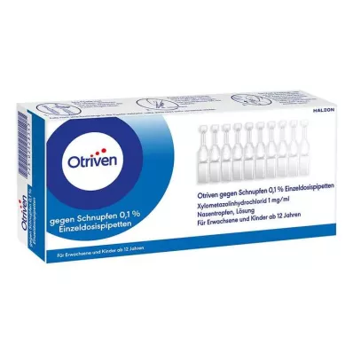 OTRIVEN 0.1% nasal drops single-dose pip., 40X0.3 ml