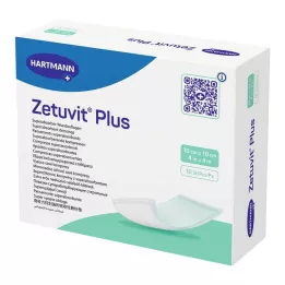 ZETUVIT Plus extra strong absorbent compress, sterile 10x10 cm, 10 pcs