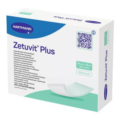 ZETUVIT Plus extra strong absorbent compress, sterile 10x10 cm, 10 pcs ZETUVIT Plus extra strong absorbent compress, sterile 10x10 cm, 10 pcs