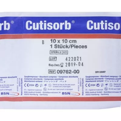 CUTISORB Absorbent compresses sterile 10x10 cm, 1 pc