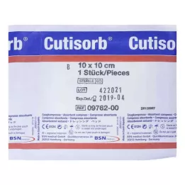 CUTISORB Absorbent compresses sterile 10x10 cm, 1 pc