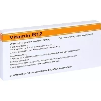 VITAMIN B12 RÖWO 1,000 μg ampoules, 10X1 ml