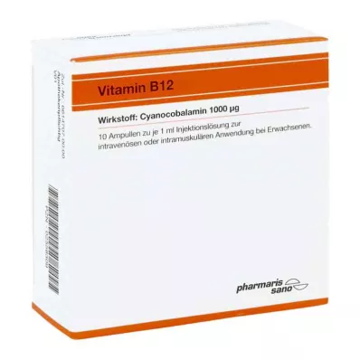 VITAMIN B12 RÖWO 1,000 μg ampoules, 10X1 ml