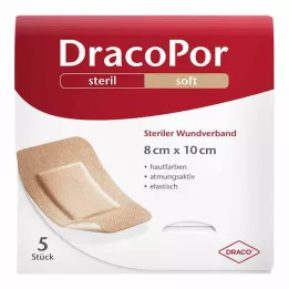 DRACOPOR Wound dressing 8x10 cm sterile skin-coloured, 5 pcs