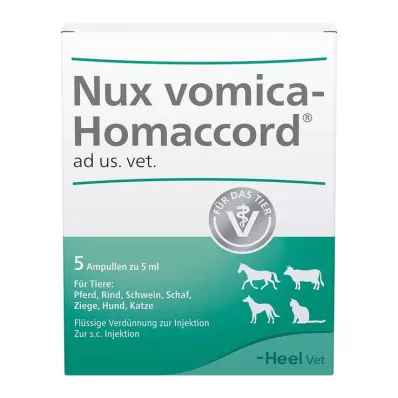 NUX VOMICA HOMACCORD ad us.vet.ampoules, 5 pcs NUX VOMICA HOMACCORD ad us.vet.ampoules, 5 pcs