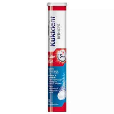 KUKIDENT Cleaner Express Active Plus Tabs, 33 pcs