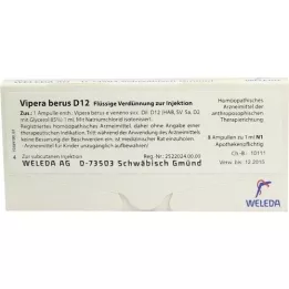 VIPERA BERUS D 12 Ampoules, 8X1 ml