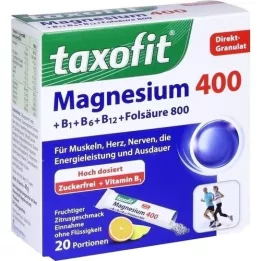 TAXOFIT Magnesium 400+B1+B6+B12+Folic Acid 800 Gran., 20 pcs