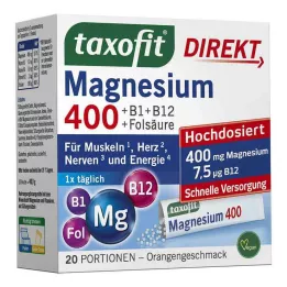 TAXOFIT Magnesium 400+B1+B6+B12+Folic Acid 800 Gran., 20 pcs