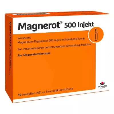 MAGNEROT 500 Inject Ampoules, 10X5 ml