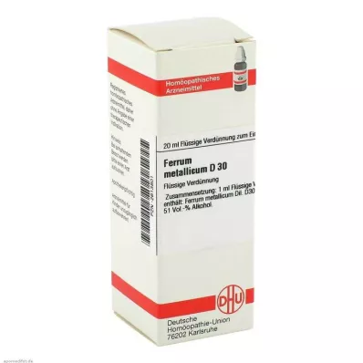 FERRUM METALLICUM D 30 Dilution, 20 ml FERRUM METALLICUM D 30 Dilution, 20 ml