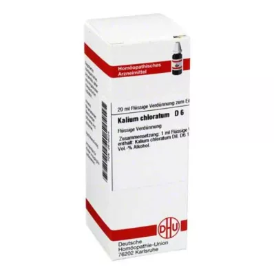 KALIUM CHLORATUM D 6 Dilution, 20 ml KALIUM CHLORATUM D 6 Dilution, 20 ml