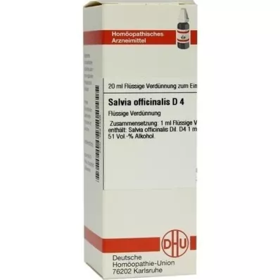 SALVIA OFFICINALIS D 4 dilution, 20 ml