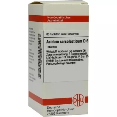 ACIDUM SARCOLACTICUM D 6 tablets, 80 pc