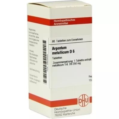 ARGENTUM METALLICUM D 6 tablets, 80 pc
