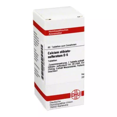 CALCIUM STIBIATO sulphuratum D 6 tablets, 80 pcs