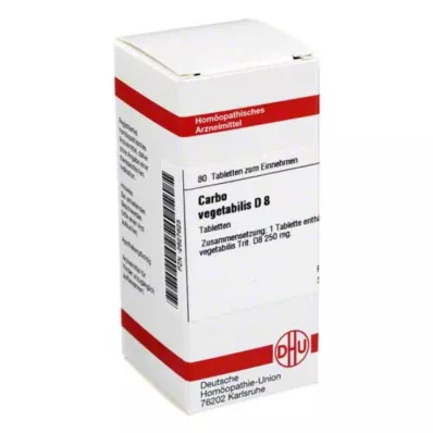 CARBO VEGETABILIS D 8 tablets, 80 pc