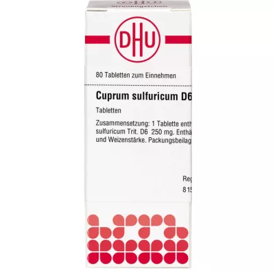 CUPRUM SULFURICUM D 6 tablets, 80 pc