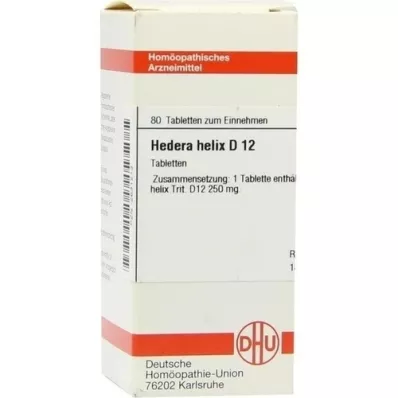 HEDERA HELIX D 12 tablets, 80 pc