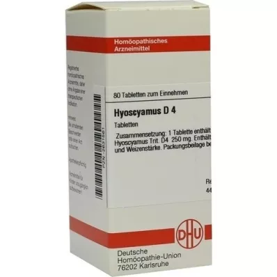 HYOSCYAMUS D 4 tablets, 80 pc