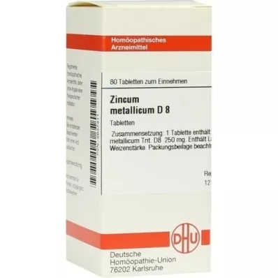 ZINCUM METALLICUM D 8 tablets, 80 pc
