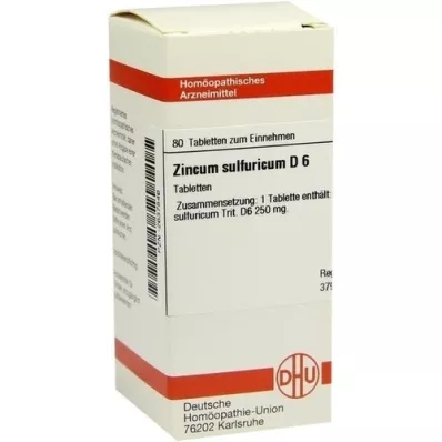 ZINCUM SULFURICUM D 6 tablets, 80 pc