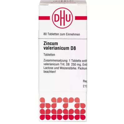 ZINCUM VALERIANICUM D 8 tablets, 80 pc
