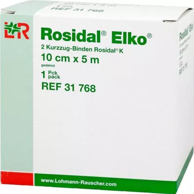 ROSIDAL Elko 10 cmx5 m short-stretch bandage, 2 pcs ROSIDAL Elko 10 cmx5 m short-stretch bandage, 2 pcs