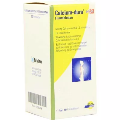 CALCIUM DURA Vit D3 film-coated tablets, 50 pcs CALCIUM DURA Vit D3 film-coated tablets, 50 pcs