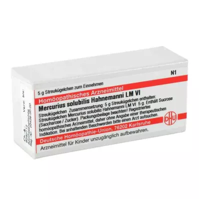MERCURIUS SOLUBILIS Hahnemanni LM VI Globules, 5 g MERCURIUS SOLUBILIS Hahnemanni LM VI Globules, 5 g
