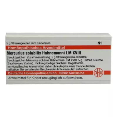MERCURIUS SOLUBILIS Hahnemanni LM XVIII Globules, 5 g MERCURIUS SOLUBILIS Hahnemanni LM XVIII Globules, 5 g